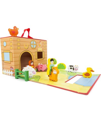 Farm Themed playworld in a Carrying case Designed for Children 3+ Multi (11111) $21.75 Toy Vehicle Playsets