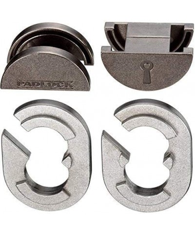 Padlock Hanayama Cast Metal Brain Teaser Puzzle (Level 5) Puzzles For Kids & Adults Ages 12 & Up Green $17.55 Brain Teaser Pu...