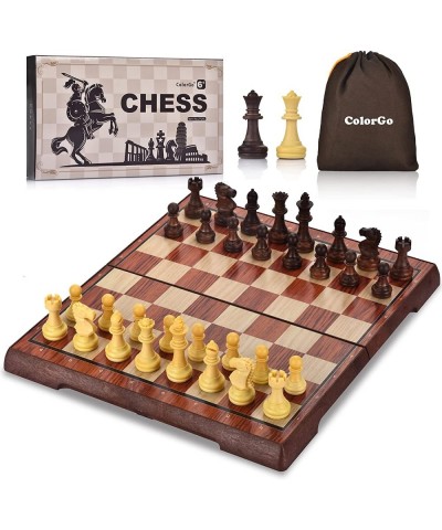 Magnetic Travel Chess Set with 2 Extra Queens and Folding Games Board for Kids and Adults $31.34 Travel Games