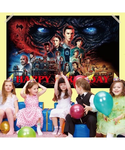 Stranger Happy Birthday Backdrop Banner 5x3FT Stranger Party Supplies for kids Happy Birthday Banner Stranger Movie Themed Ph...