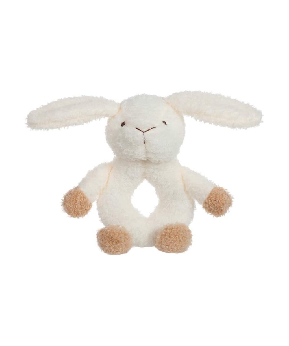 Baby Bunny Rabbit Soft Rattle Toy Plush Stuffed Animal for Newborn Soft Hand Grip Shaker Over 0 Months (Brown Bunny 6 Inches)...