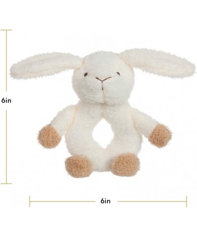 Baby Bunny Rabbit Soft Rattle Toy Plush Stuffed Animal for Newborn Soft Hand Grip Shaker Over 0 Months (Brown Bunny 6 Inches)...