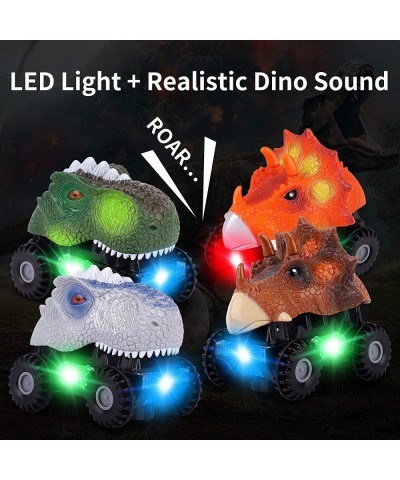 Dinosaur Cars with LED Light Sound Dino Car Toys Car Gifts Animal Vehicles for Boys Girls Toddles Kids Easter Gift Birthday P...