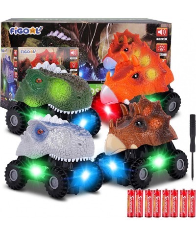 Dinosaur Cars with LED Light Sound Dino Car Toys Car Gifts Animal Vehicles for Boys Girls Toddles Kids Easter Gift Birthday P...