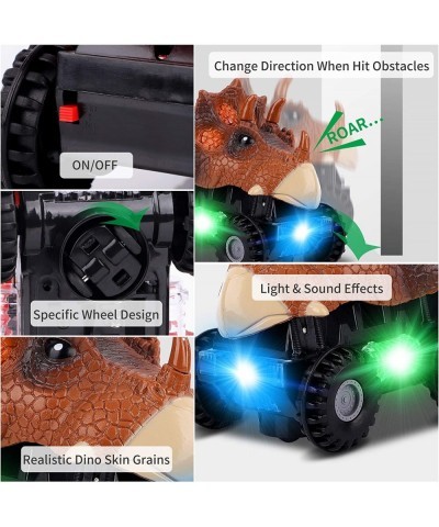 Dinosaur Cars with LED Light Sound Dino Car Toys Car Gifts Animal Vehicles for Boys Girls Toddles Kids Easter Gift Birthday P...