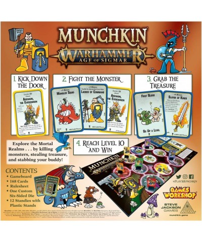 Munchkin Warhammer Age of Sigmar Board Game (Base Game) | Adult Kids & Family Game | Fantasy Adventure Roleplaying Game | Age...