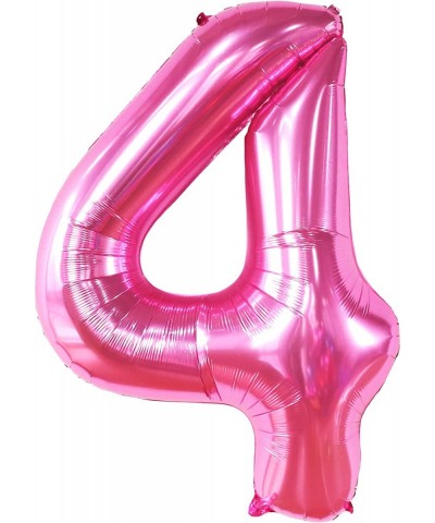 Giant Pink Number 4 Balloons - 40 Inch | Hot Pink 4 Birthday Balloon | 4 Year Old Birthday Decorations | 4 Balloon for 4th Bi...