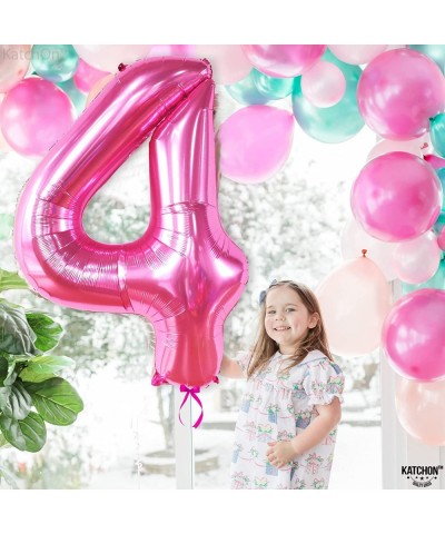 Giant Pink Number 4 Balloons - 40 Inch | Hot Pink 4 Birthday Balloon | 4 Year Old Birthday Decorations | 4 Balloon for 4th Bi...