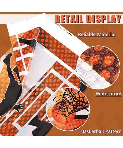 Basketball Table Cloth Plastic Table Cover Party Disposable Tablecloth Basketball Theme Party Decor for Kids and Adults Birth...