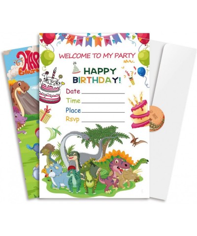 Dinosaur Invitations with Envelopes(24 Sets) for Kids Dino Birthday Party and Baby Shower $16.21 Kids' Party Favor Sets