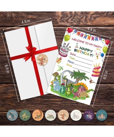 Dinosaur Invitations with Envelopes(24 Sets) for Kids Dino Birthday Party and Baby Shower $16.21 Kids' Party Favor Sets