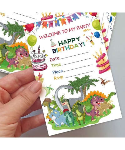 Dinosaur Invitations with Envelopes(24 Sets) for Kids Dino Birthday Party and Baby Shower $16.21 Kids' Party Favor Sets