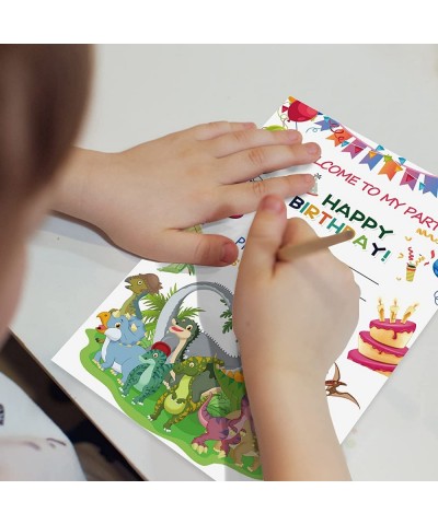 Dinosaur Invitations with Envelopes(24 Sets) for Kids Dino Birthday Party and Baby Shower $16.21 Kids' Party Favor Sets