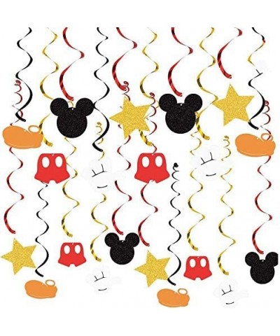 30Ct Micky Hanging Swirl Decorations Mouse Birthday Party Ceiling Streamers MouseTheme Party Supplies Party Favors for Boys K...