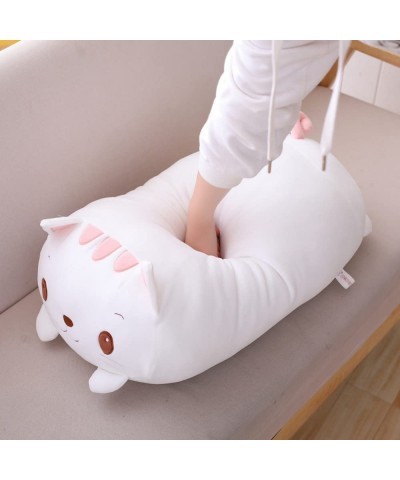 Animal Cylindrical Body Pillow Cute Plush Cat Throw Pillow Stuffed Animals Pet Cat Plush Toy Giant Fluffy Pig Plush Body Pill...