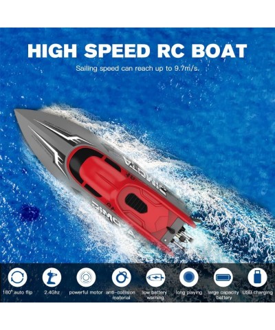 Remote Control Fast Racing Boat - 30KM/H High Speed 2.4GHz Controlled Water Boat Electric Brushless Rc Speedboat for Pool and...