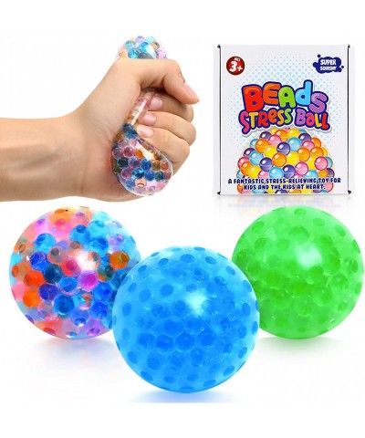 3 Set Water Beads Stress Relief Squeezing Balls for Kids and Adults: Best Calming Tool to Relieve Anxiety Vent Mood and Impro...