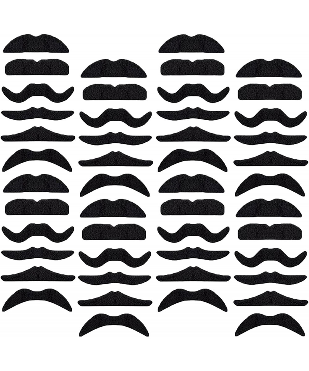 48 Pieces Self Adhesive Fake Mustaches Novelty Mustache for Halloween Fiesta Costume Masquerade Party Supplies Black $15.51 K...