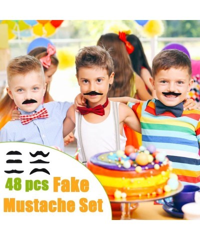 48 Pieces Self Adhesive Fake Mustaches Novelty Mustache for Halloween Fiesta Costume Masquerade Party Supplies Black $15.51 K...