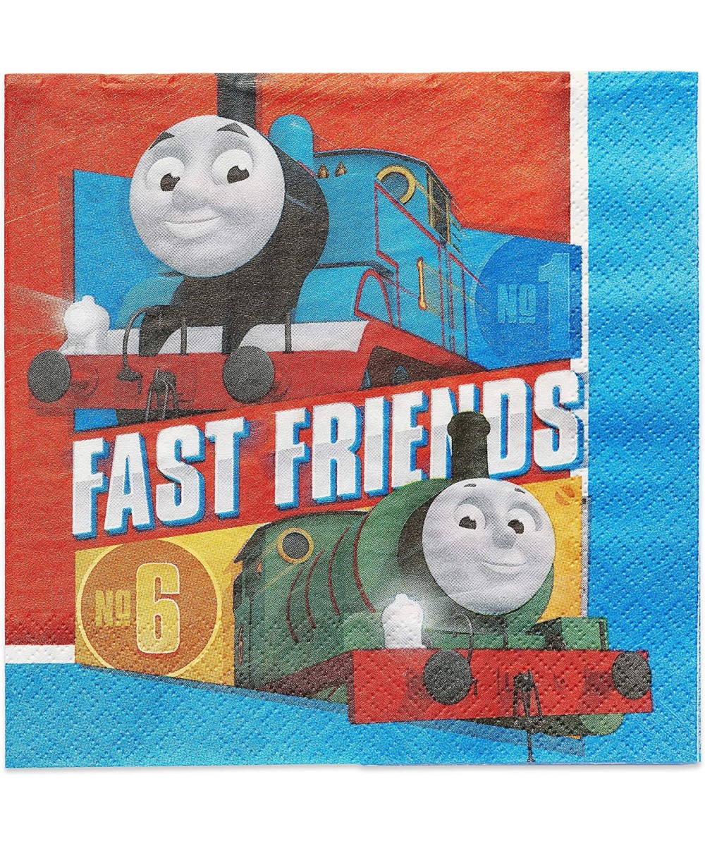 Thomas All Aboard Design Luncheon Paper Napkins - 6.5" x 6.5" - Multicolor - Pack of 16 $15.83 Kids' Party Tableware