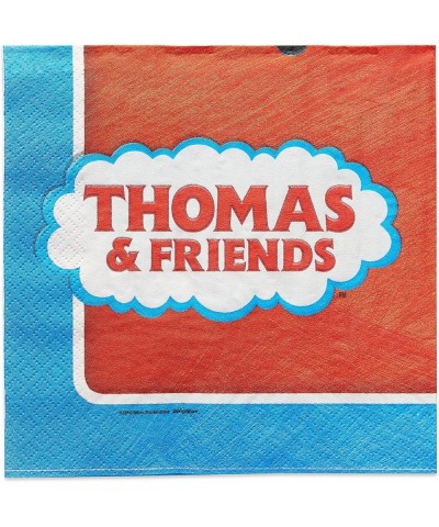 Thomas All Aboard Design Luncheon Paper Napkins - 6.5" x 6.5" - Multicolor - Pack of 16 $15.83 Kids' Party Tableware