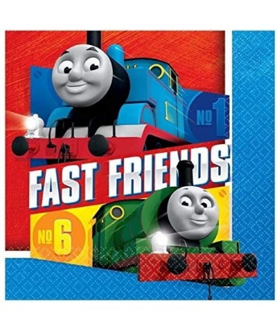 Thomas All Aboard Design Luncheon Paper Napkins - 6.5" x 6.5" - Multicolor - Pack of 16 $15.83 Kids' Party Tableware