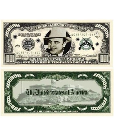 Pack of 25 - Al Capone $100000.00 Bills - One of The Worlds Most Notorious Gangsters $22.96 Gags & Practical Joke Toys