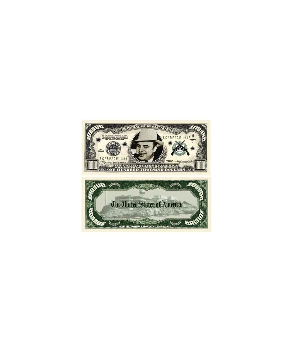 Pack of 25 - Al Capone $100000.00 Bills - One of The Worlds Most Notorious Gangsters $22.96 Gags & Practical Joke Toys