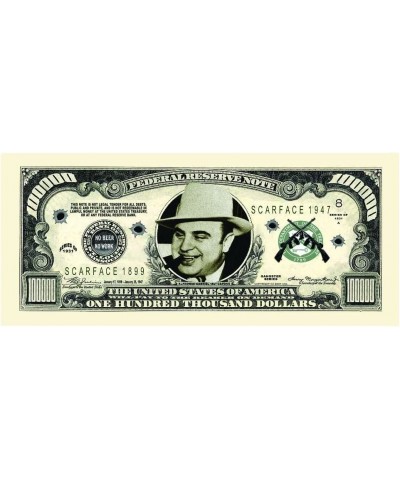 Pack of 25 - Al Capone $100000.00 Bills - One of The Worlds Most Notorious Gangsters $22.96 Gags & Practical Joke Toys