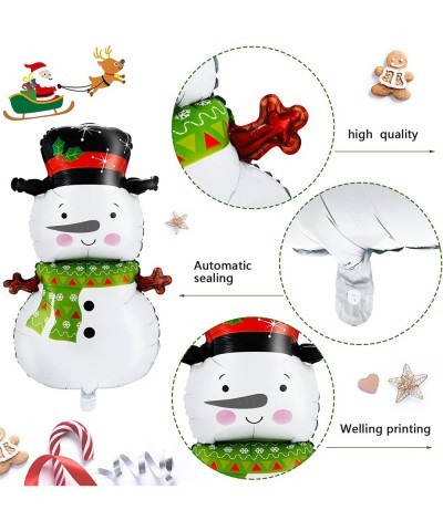 10 Pieces Christmas Foil Balloons Santa Reindeer Snowman Elk Christmas Tree Balloon Decoration for Xmas Winter Theme Birthday...