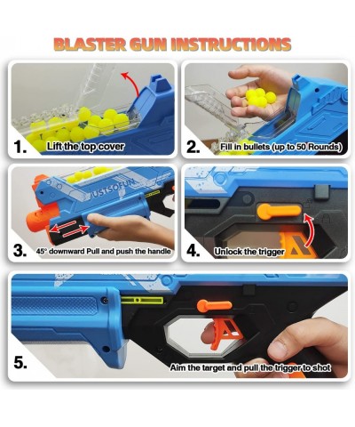 Blaster Gun with Protective Goggles and 100 Rounds for Boys and Girls Up to 110 FPS Compatible with Nerf Hyper Rounds Darts E...