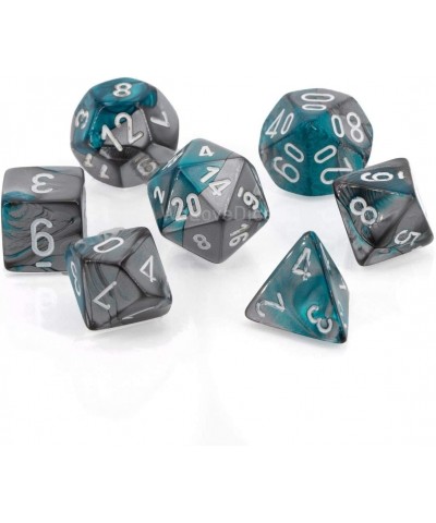 CHX26456 Dice-Gemini Steel-Teal/White Set One Size Multicolor $17.93 Game Accessories