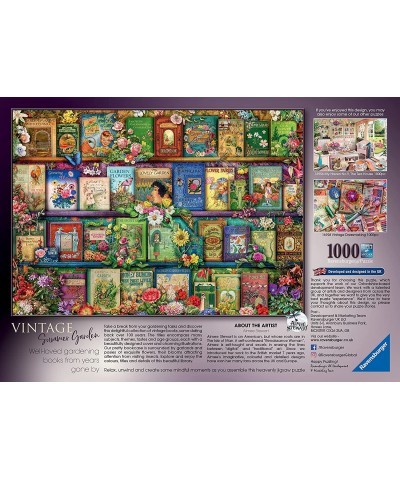 Aimee Stewart Vintage Summer Garden 1000 Piece Jigsaw Puzzle for Adults & Kids Age 12 Years Up $57.90 Jigsaw Puzzles