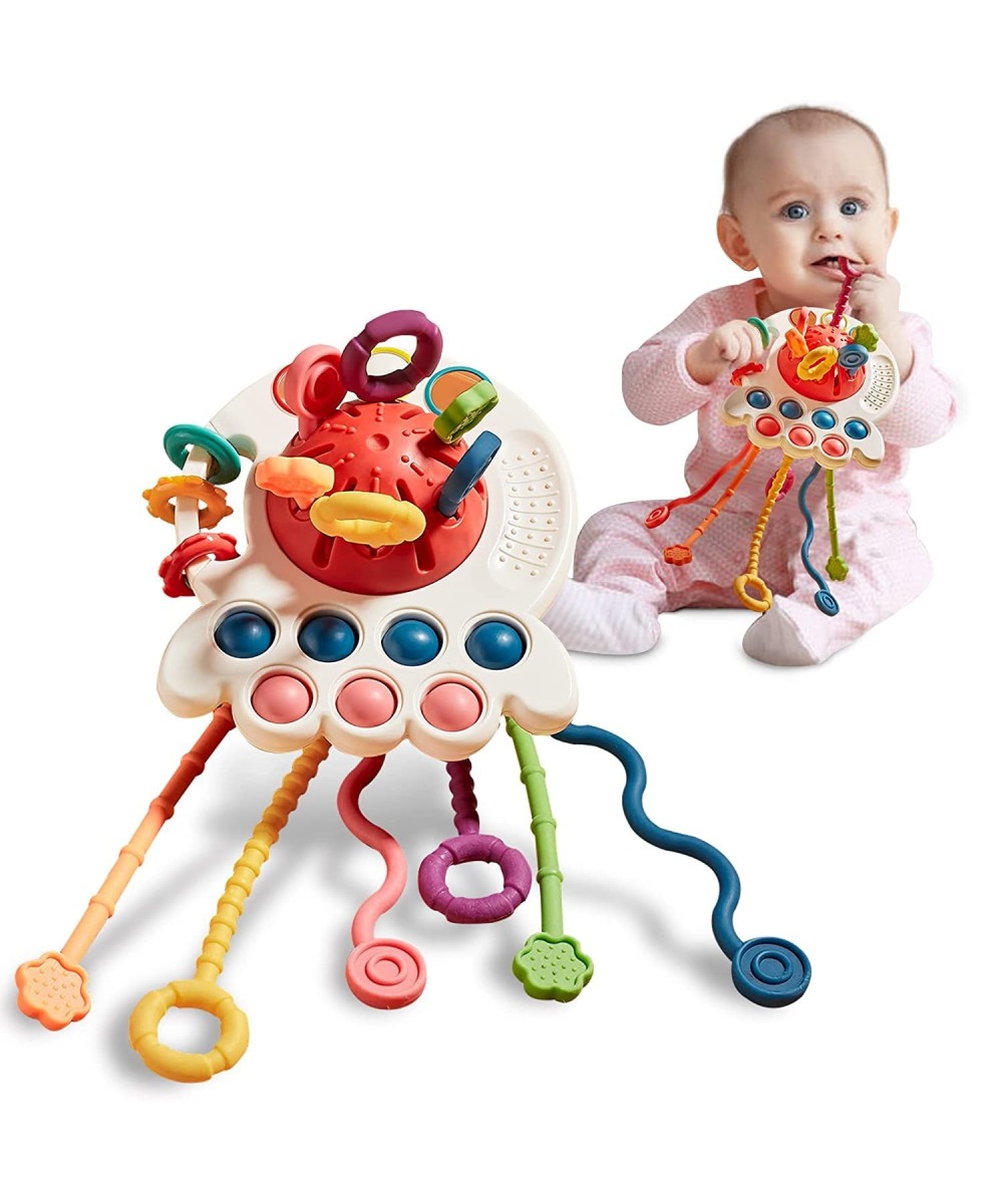 Baby Toys 6 to 12 Months Sensory & Montessori Toys for 1 Year Old Octopus Pull String Toys Travel & Teething Toys for Car Sea...