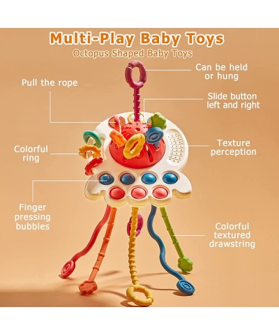 Baby Toys 6 to 12 Months Sensory & Montessori Toys for 1 Year Old Octopus Pull String Toys Travel & Teething Toys for Car Sea...