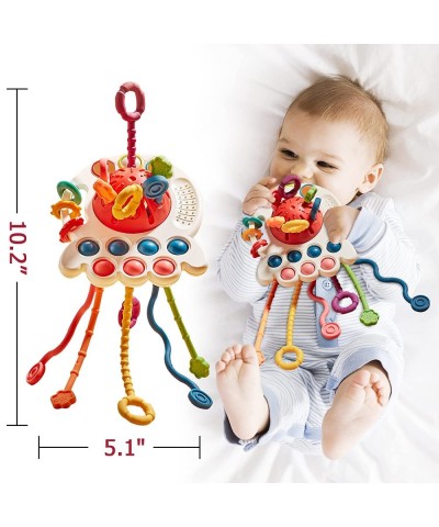 Baby Toys 6 to 12 Months Sensory & Montessori Toys for 1 Year Old Octopus Pull String Toys Travel & Teething Toys for Car Sea...