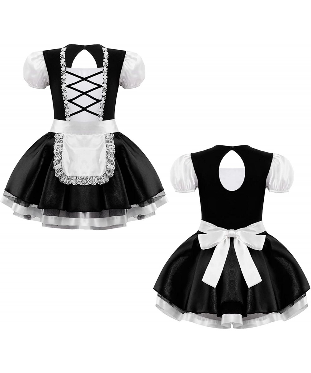 Kids Girls French Maid Costume Halloween Anime Maid Uniform Dress Fancy Cosplay Outfits $24.40 Kids' Costumes