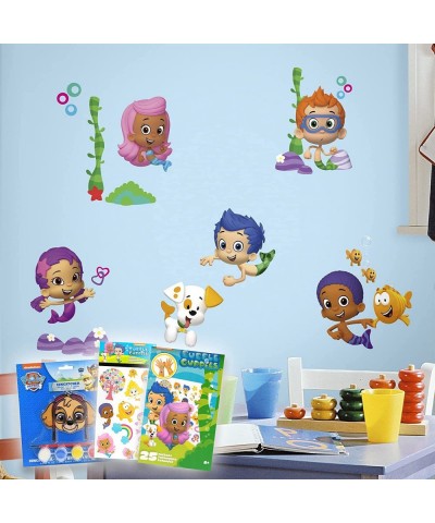 RoomMates Bubble Guppies Wall Decals Bundle ~ 44 Pc Bubble Guppies Room Decor with Bubble Guppies Stickers and Tattoos Plus P...