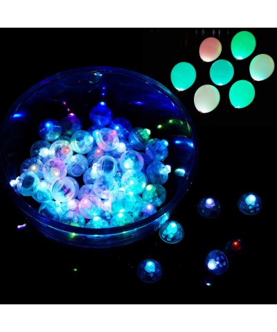 50 Pieces Multicolor LED Balloon Light Mini Round Ball Light Waterproof LED Flash Ball Lamp for Paper Lantern Bobo Balloon Di...