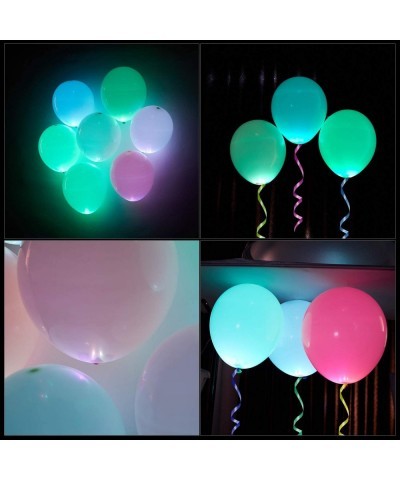 50 Pieces Multicolor LED Balloon Light Mini Round Ball Light Waterproof LED Flash Ball Lamp for Paper Lantern Bobo Balloon Di...