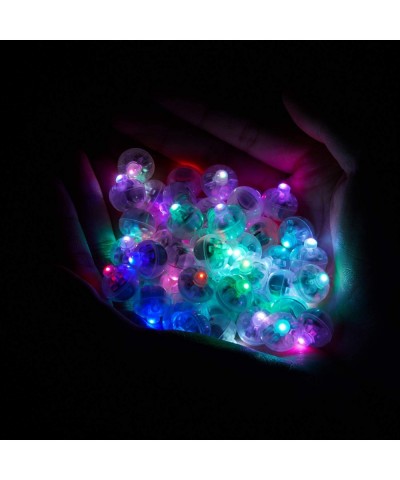 50 Pieces Multicolor LED Balloon Light Mini Round Ball Light Waterproof LED Flash Ball Lamp for Paper Lantern Bobo Balloon Di...