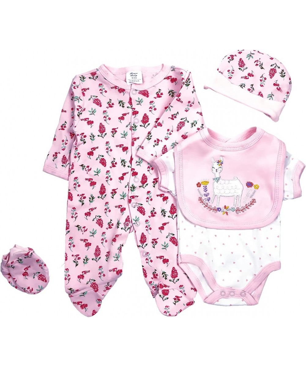 Reborn Baby Girl Clothes Fit 20-22 Inch Realistic Newborn Baby Doll Clothing Outfits Flower 5pcs Sets $29.24 Doll Accessories