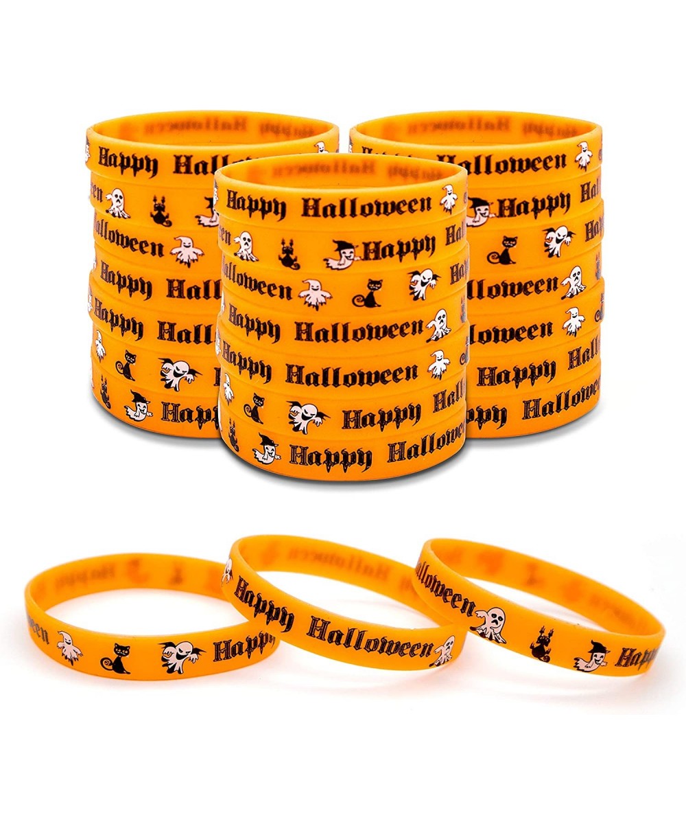 24 pcs Halloween Luminous Silicone Wristband for Kid Halloween Gifts Halloween Party Favor and Goodie Bag Fillers Supply. $15...