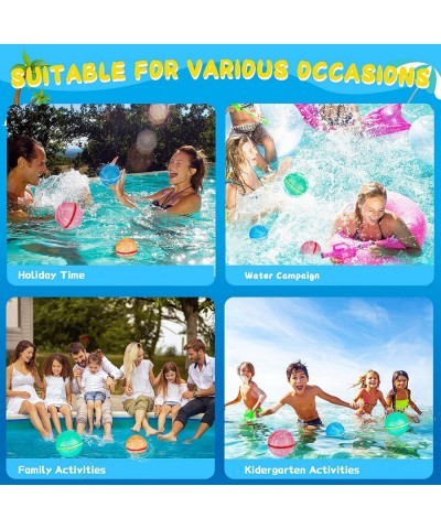 Reusable Water Balloons Quick Fill Self Sealing Refillable Water Bombs for Kids Adults Latex-Free Silicone Splash Water Ball ...