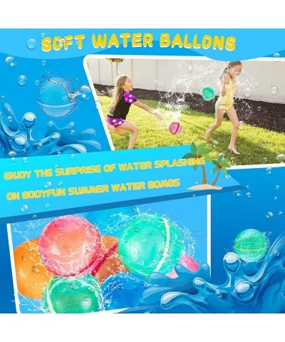 Reusable Water Balloons Quick Fill Self Sealing Refillable Water Bombs for Kids Adults Latex-Free Silicone Splash Water Ball ...