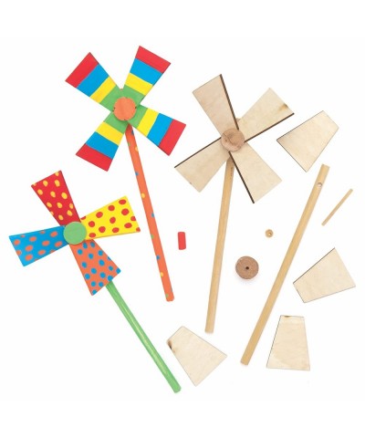 AT844 Wooden Windmill Kits for Kids Arts and Crafts Projects (Pack of 5) Assorted $17.84 Craft Kits