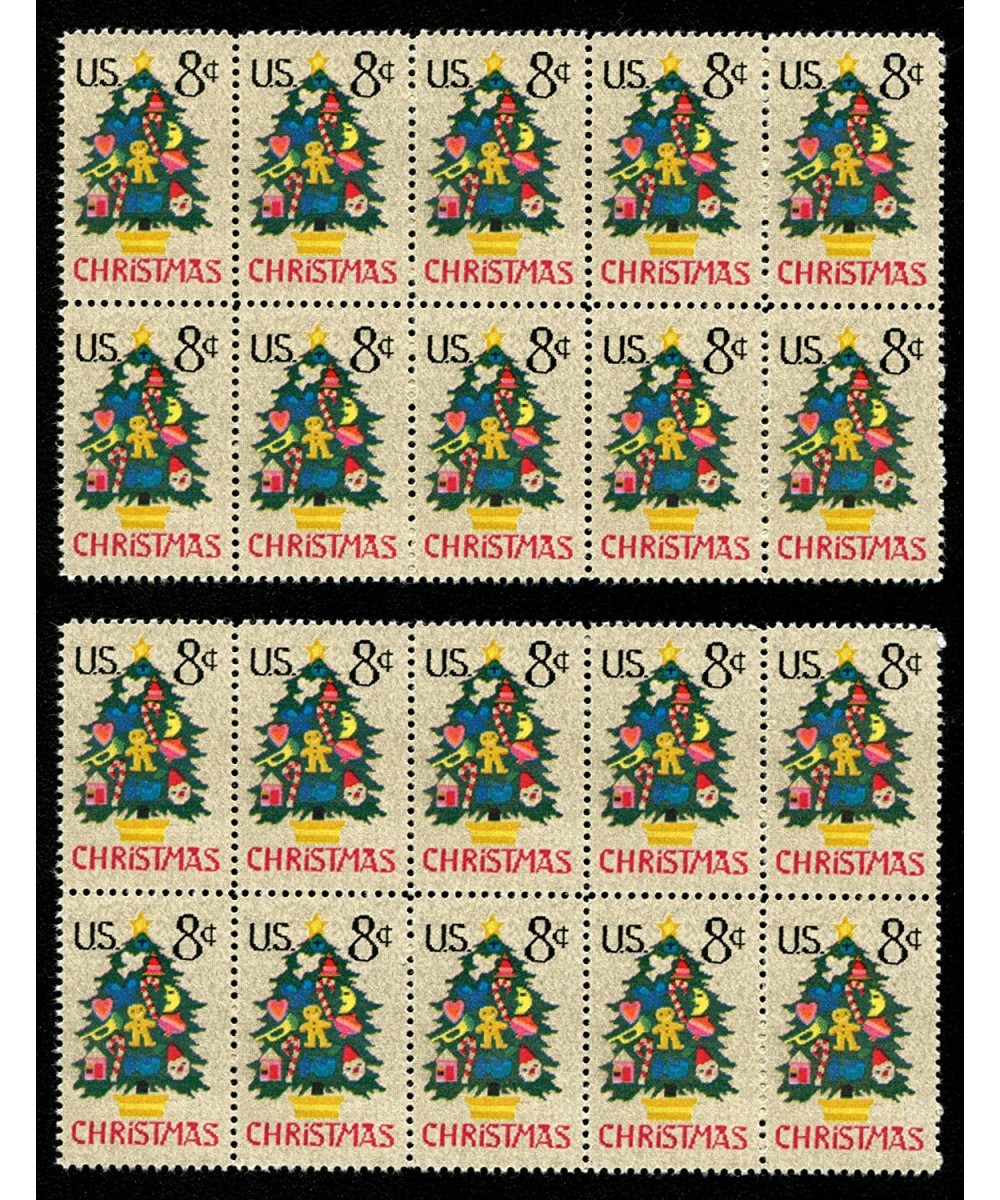 Vintage Needlepoint Christmas Tree Postage Stamps * Christmas Card Postage Stamps $24.74 Collectibles Display & Storage