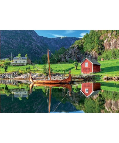 - Viking Ship - 1500 Piece Jigsaw Puzzle - Puzzle Glue Included - Completed Image Measures 33.5" x 23.5" - Ages 14+ (18006) $...