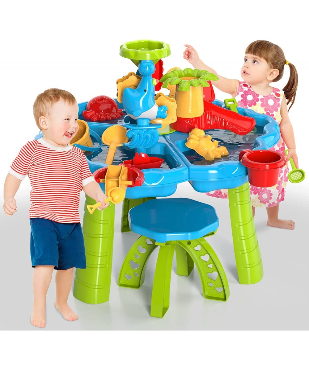 Kids Sand Water Table Toys for Toddlers 3 in 1 Sand and Water Play Table Beach Toy for Kids Boys Girls Kids Table Activity Se...