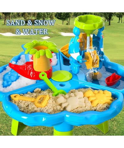 Kids Sand Water Table Toys for Toddlers 3 in 1 Sand and Water Play Table Beach Toy for Kids Boys Girls Kids Table Activity Se...